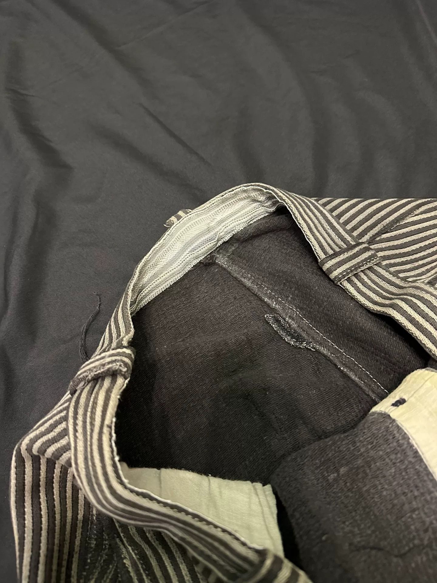 Vintage Vintage 40s French Workwear Striped Cargo Pants Size US 36 / EU 52 - 6 Thumbnail