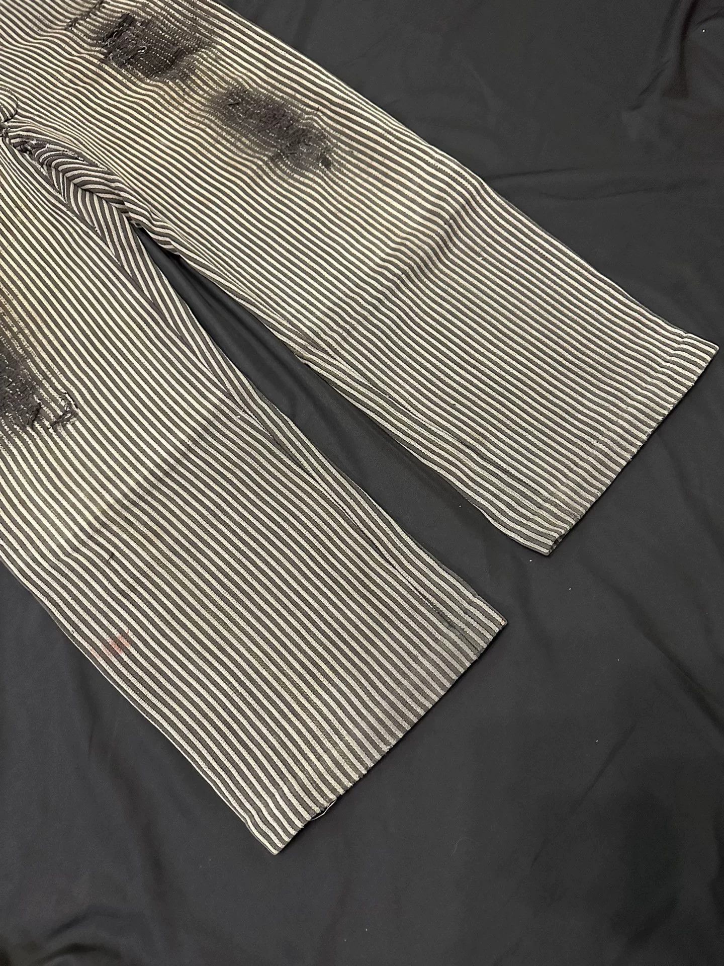 Vintage Vintage 40s French Workwear Striped Cargo Pants Size US 36 / EU 52 - 2 Thumbnail