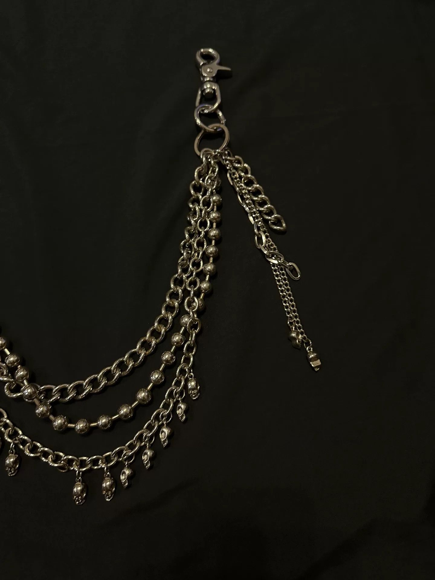 Vintage Vintage 80s Japanese Skull Triple Chain Size ONE SIZE - 7 Thumbnail