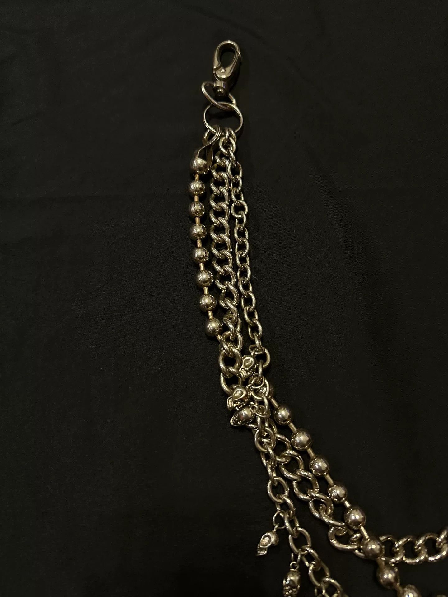 Vintage Vintage 80s Japanese Skull Triple Chain Size ONE SIZE - 8 Thumbnail
