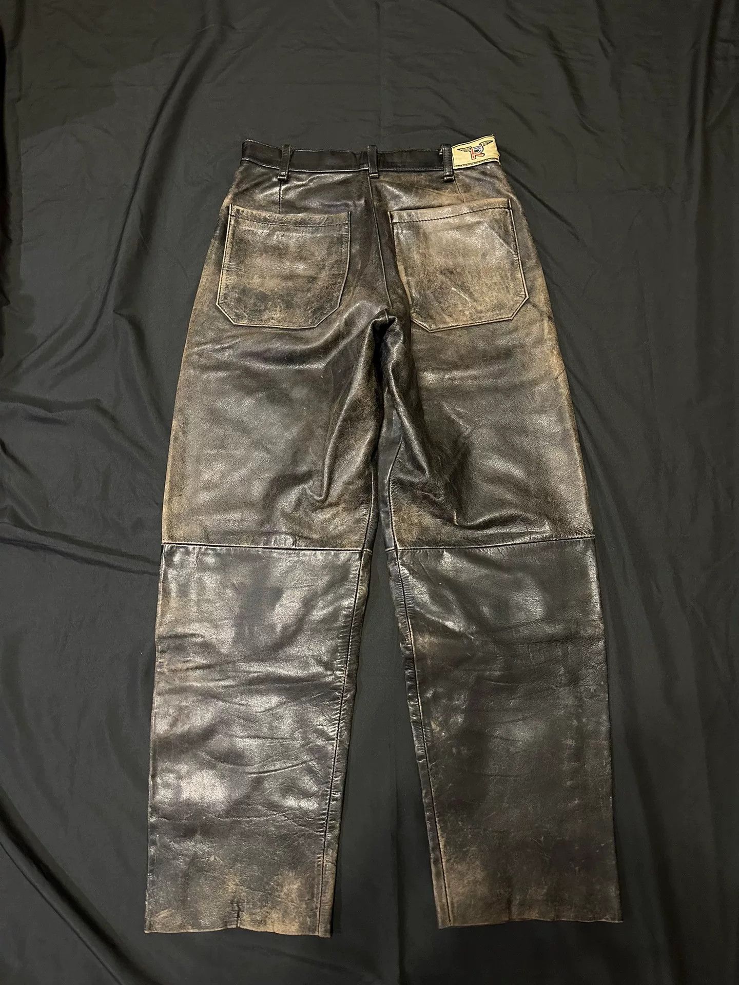 Vintage Vintage Distressed Pure Cowhide Leather Pants Size US 30 / EU 46 - 6 Thumbnail
