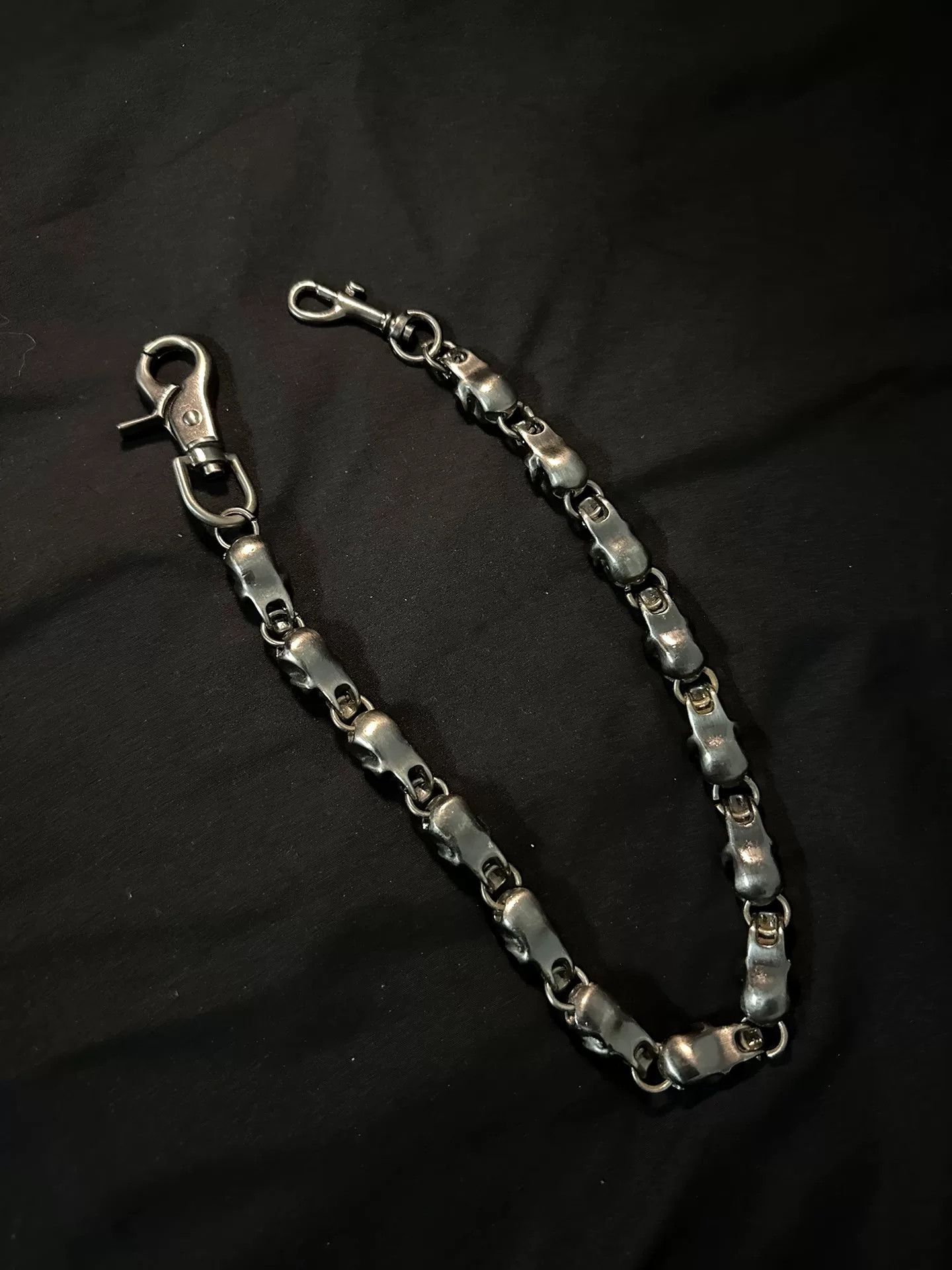 Vintage Vintage 90s Gunmetal Skull Chain Size ONE SIZE - 7 Thumbnail