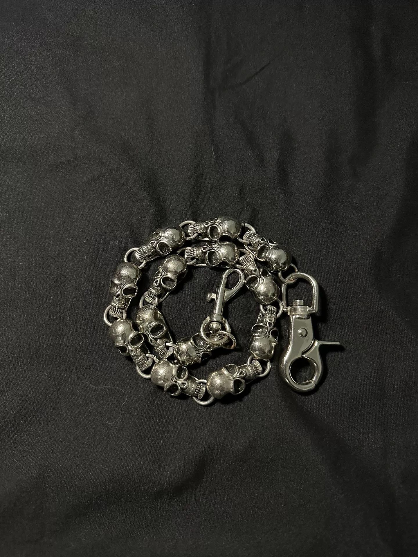 Vintage Vintage 90s Gunmetal Skull Chain Size ONE SIZE - 4 Thumbnail