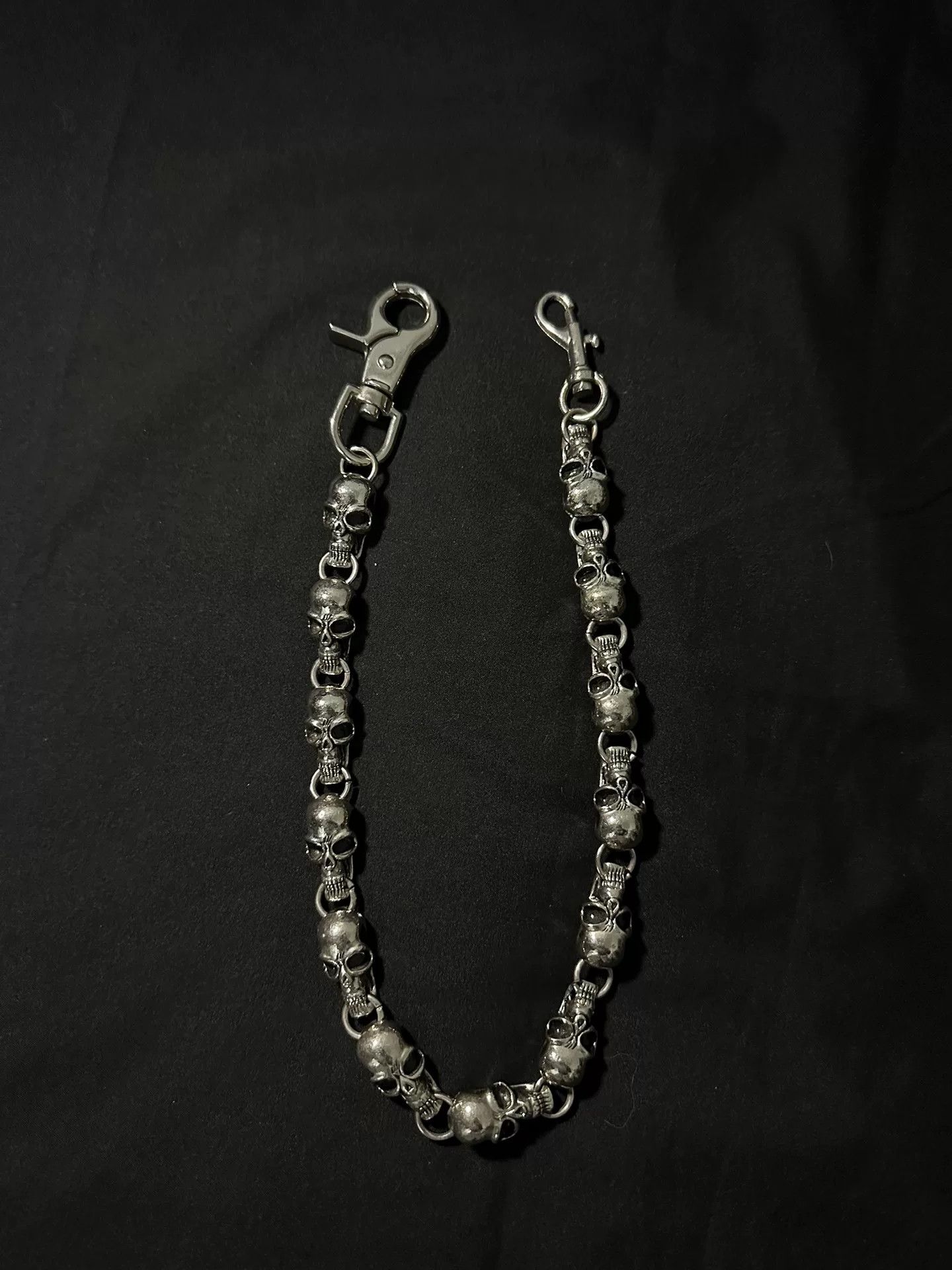 Vintage Vintage 90s Gunmetal Skull Chain Size ONE SIZE - 2 Thumbnail