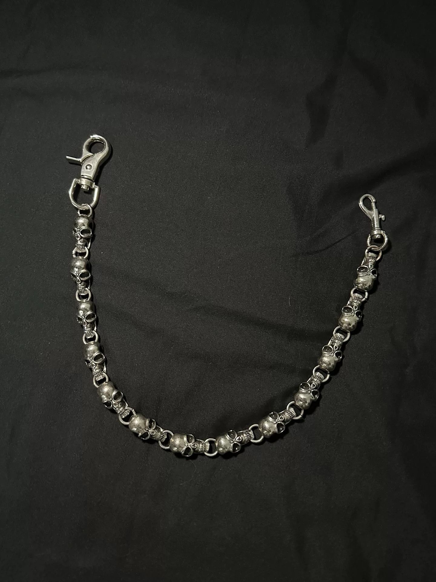 Vintage Vintage 90s Gunmetal Skull Chain Size ONE SIZE - 5 Thumbnail