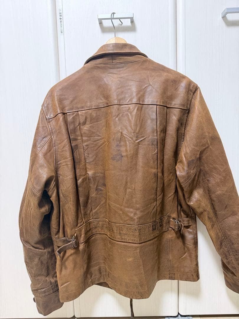 Ralph Lauren Ralph Lauren Distressed Thick Cowhide Jacket Size US L / EU 52-54 / 3 - 2 Thumbnail