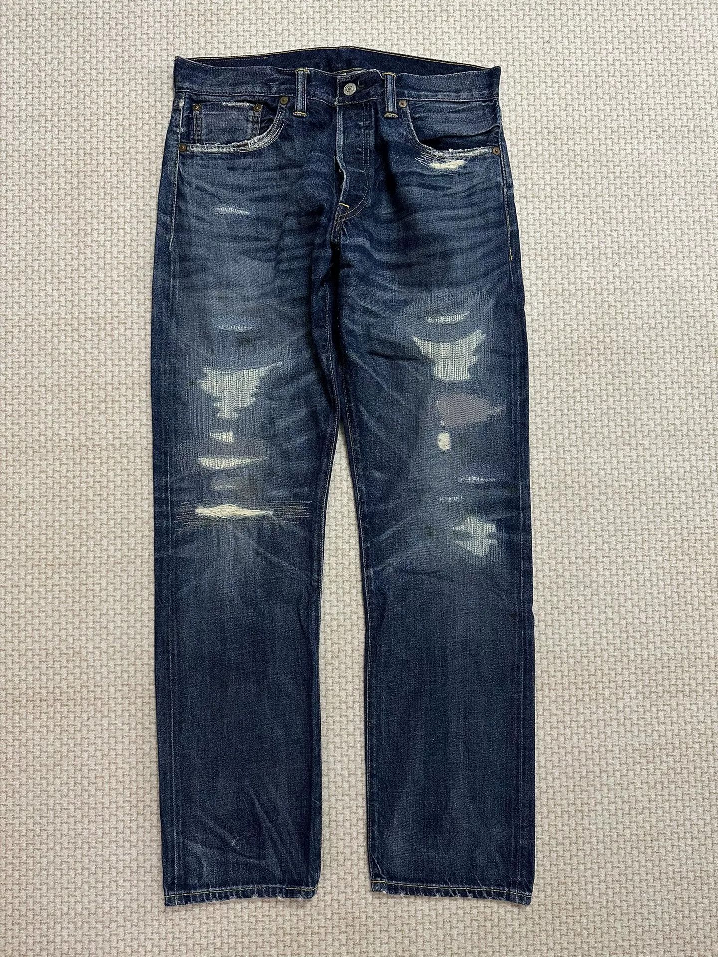 RRL Ralph Lauren RRL 2015 Depp Style Washed Patched Jeans Size US 31 - 2 Thumbnail