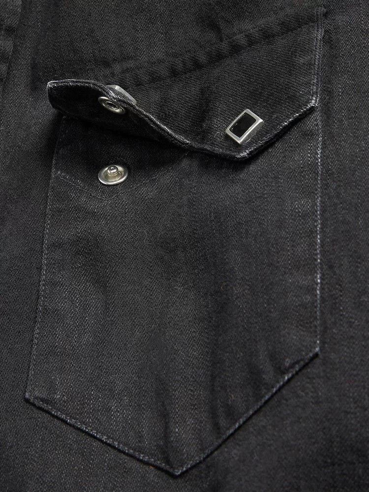 RRL Ralph Lauren RRL Classic Indigo Cotton Western Shirt Size US M / EU 48-50 / 2 - 6 Thumbnail
