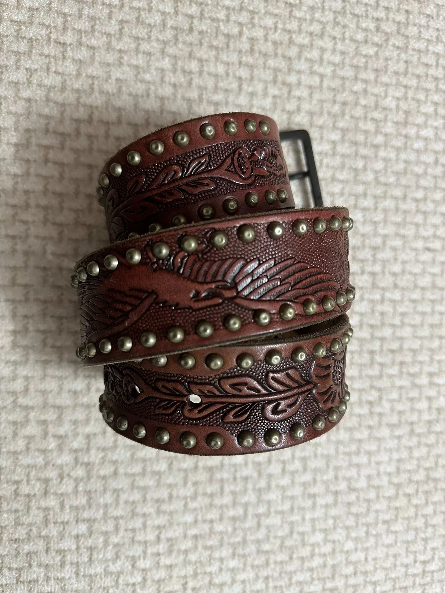 Polo Ralph Lauren Ralph Lauren Carved Rivet Leather Belt Size ONE SIZE - 2 Thumbnail