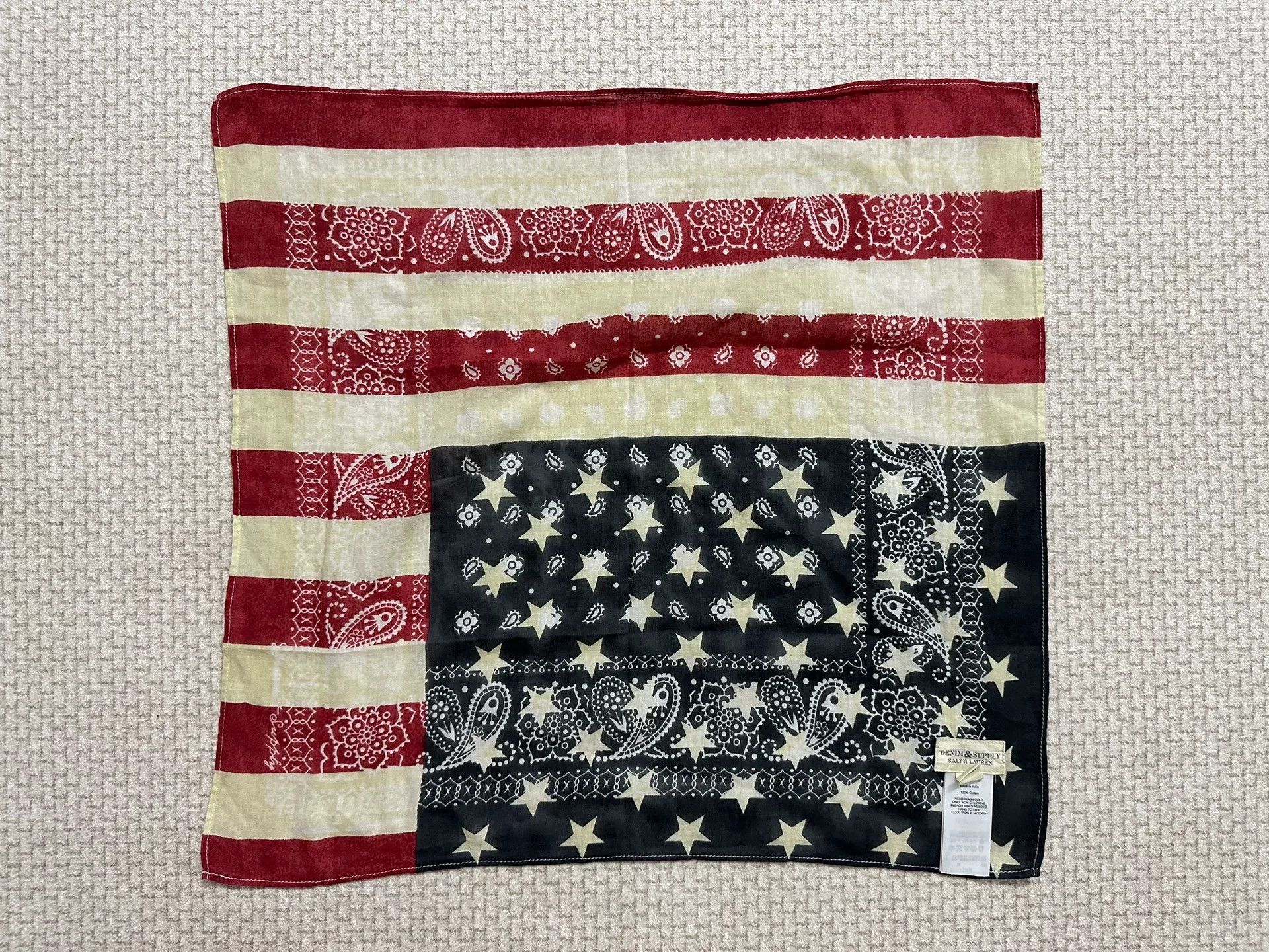 Denim & Supply Ralph Lauren Ralph Lauren Paisley Stars Stripes Bandana Size ONE SIZE - 2 Thumbnail