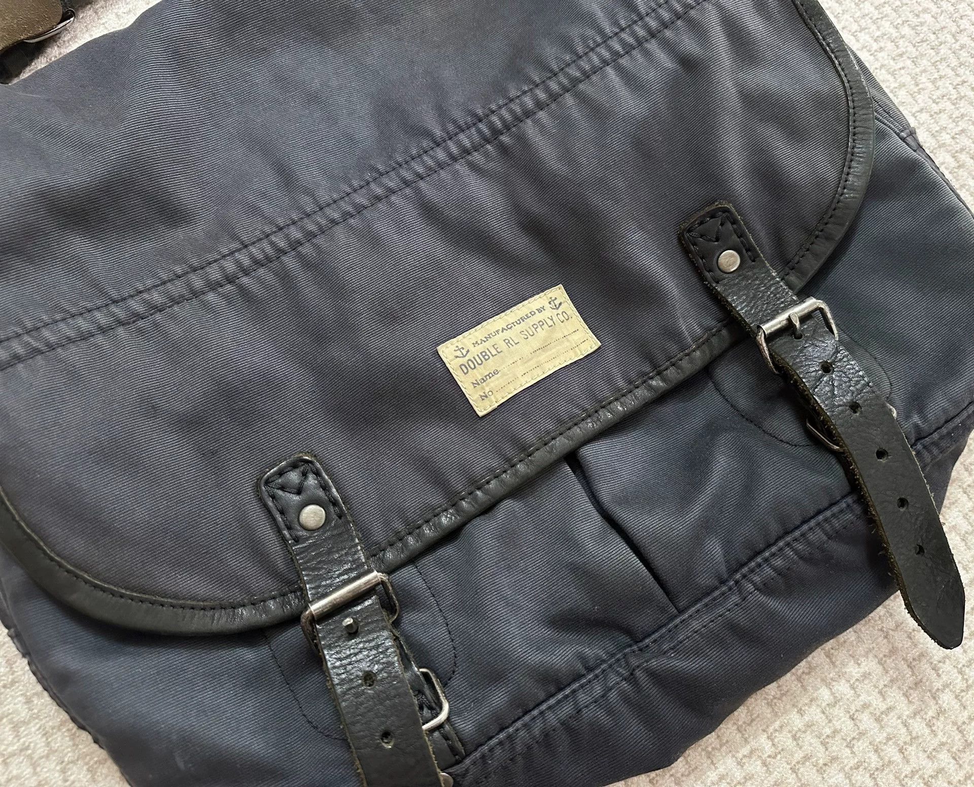 RRL Ralph Lauren RRL Double RL Canvas Leather Messenger Bag Size ONE SIZE - 3 Thumbnail