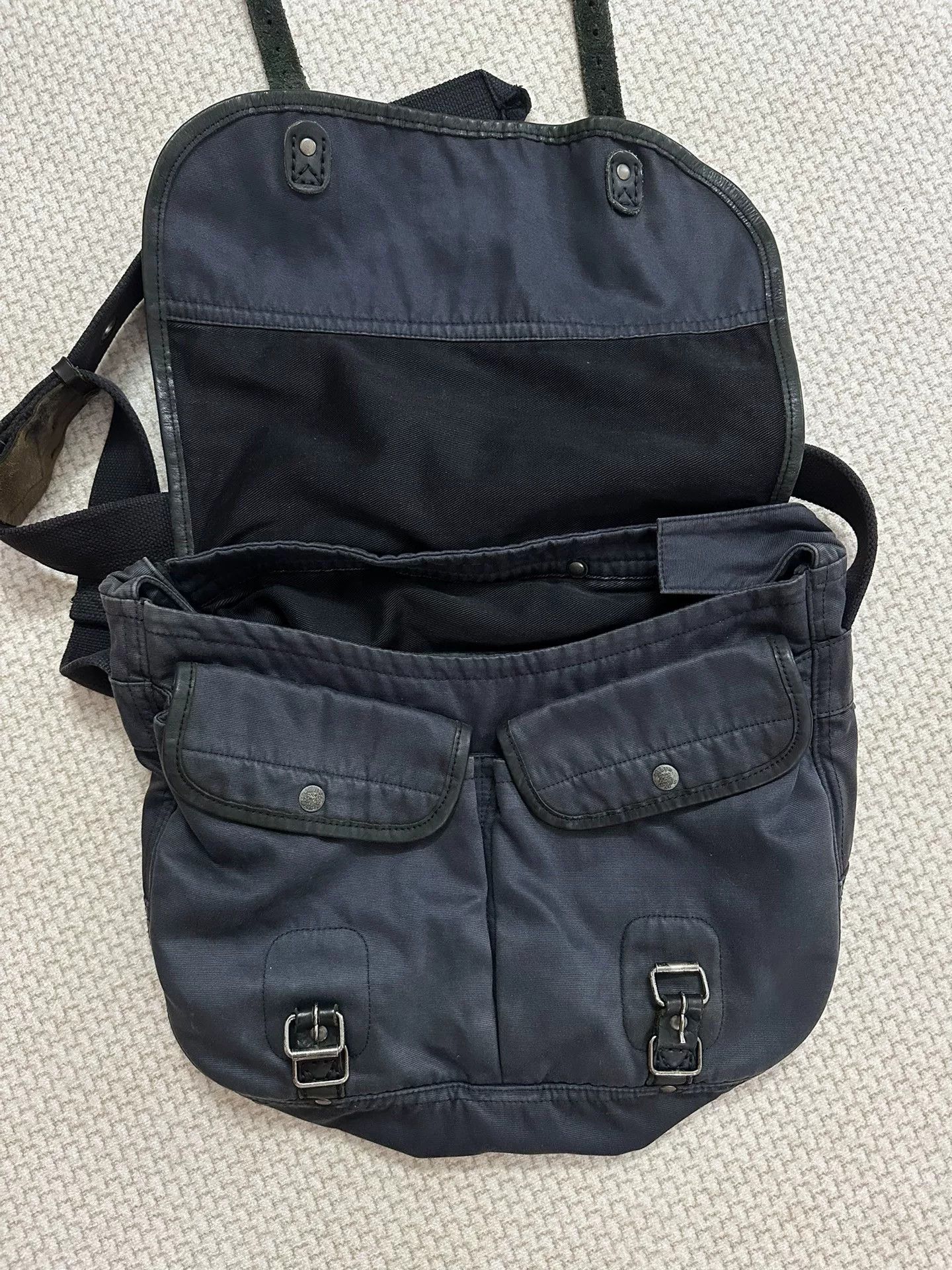 RRL Ralph Lauren RRL Double RL Canvas Leather Messenger Bag Size ONE SIZE - 5 Thumbnail