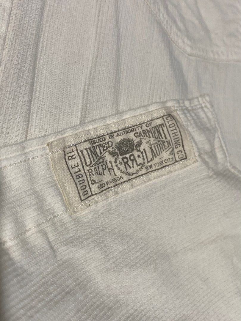 RRL Ralph Lauren RRL Vintage White Corduroy Western Shirt Size US M / EU 48-50 / 2 - 7 Thumbnail
