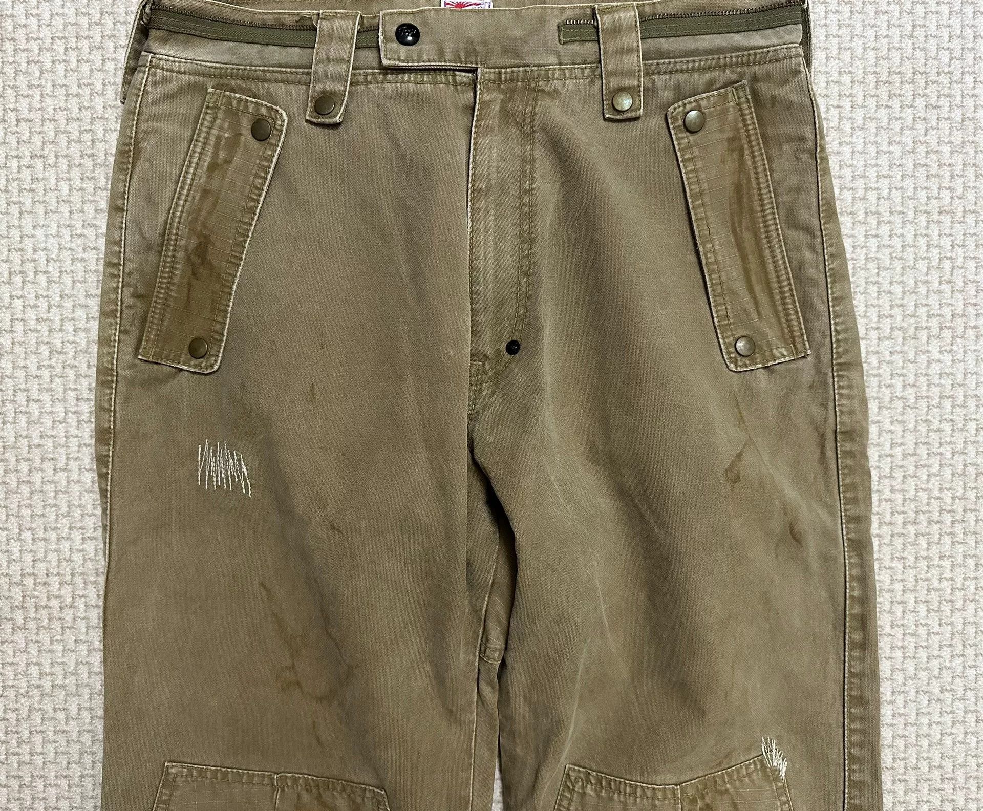 Prps PRPS Patchwork Canvas Cargo Pants Size US 32 / EU 48 - 3 Thumbnail