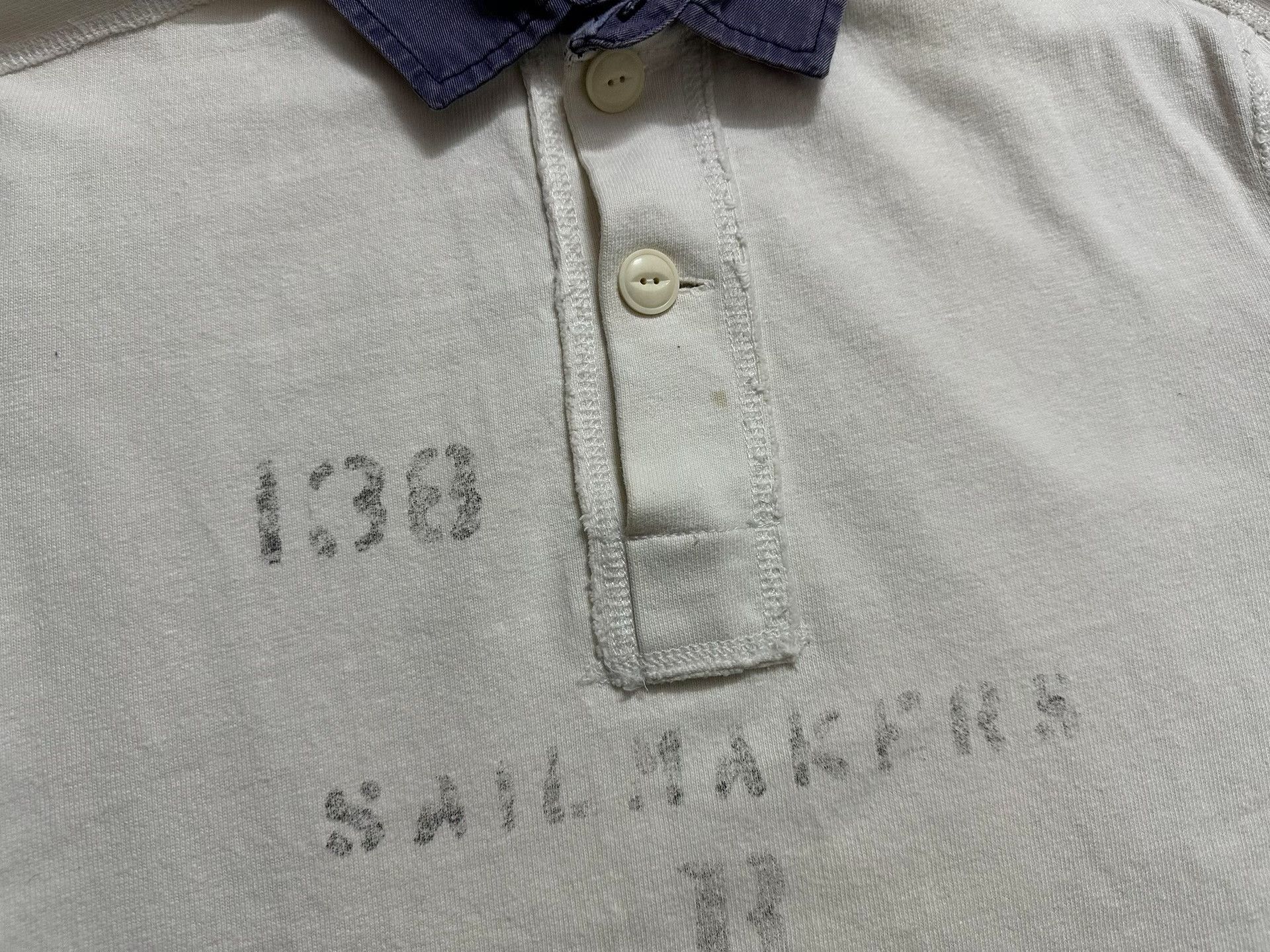 RRL Ralph Lauren RRL Vintage Stripe Patchwork Letter Henley Size US L / EU 52-54 / 3 - 4 Thumbnail