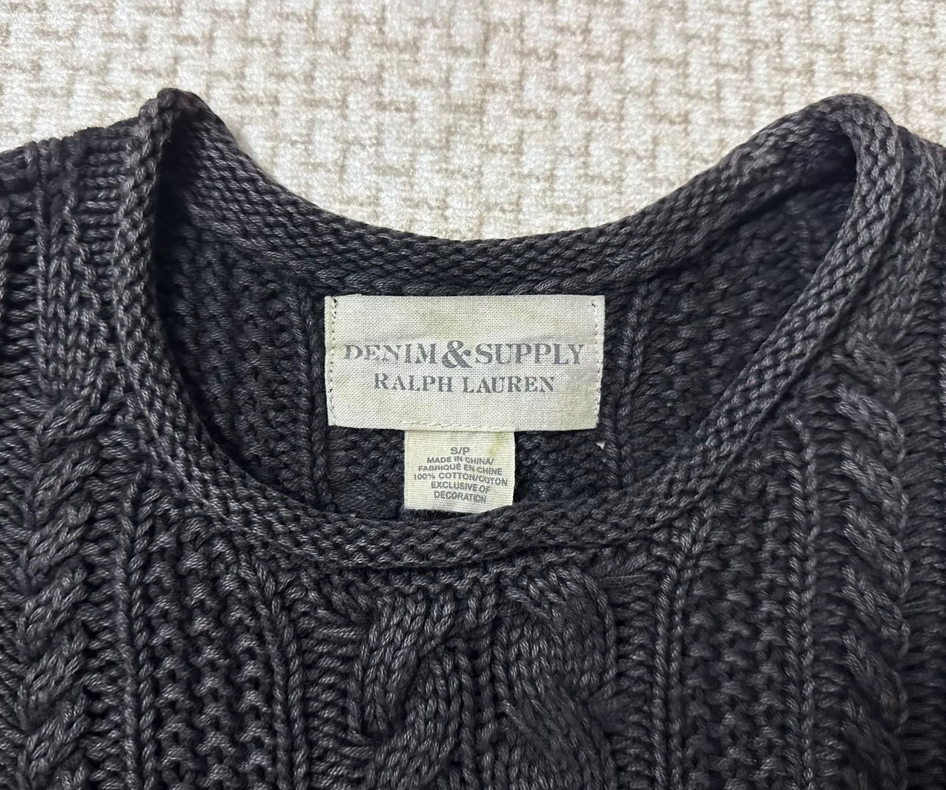 Denim & Supply Ralph Lauren Ralph Lauren Denim Supply Cable Knit Sweater Size US S / EU 44-46 / 1 - 3 Thumbnail