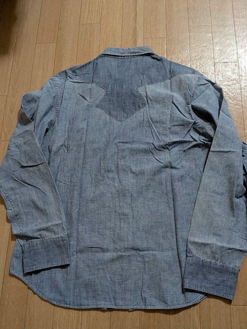 RRL Ralph Lauren RRL Double RL Vintage Western Denim Shirt Size US XL / EU 56 / 4 - 2 Thumbnail