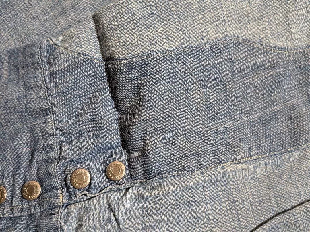 RRL Ralph Lauren RRL Double RL Vintage Western Denim Shirt Size US XL / EU 56 / 4 - 5 Thumbnail