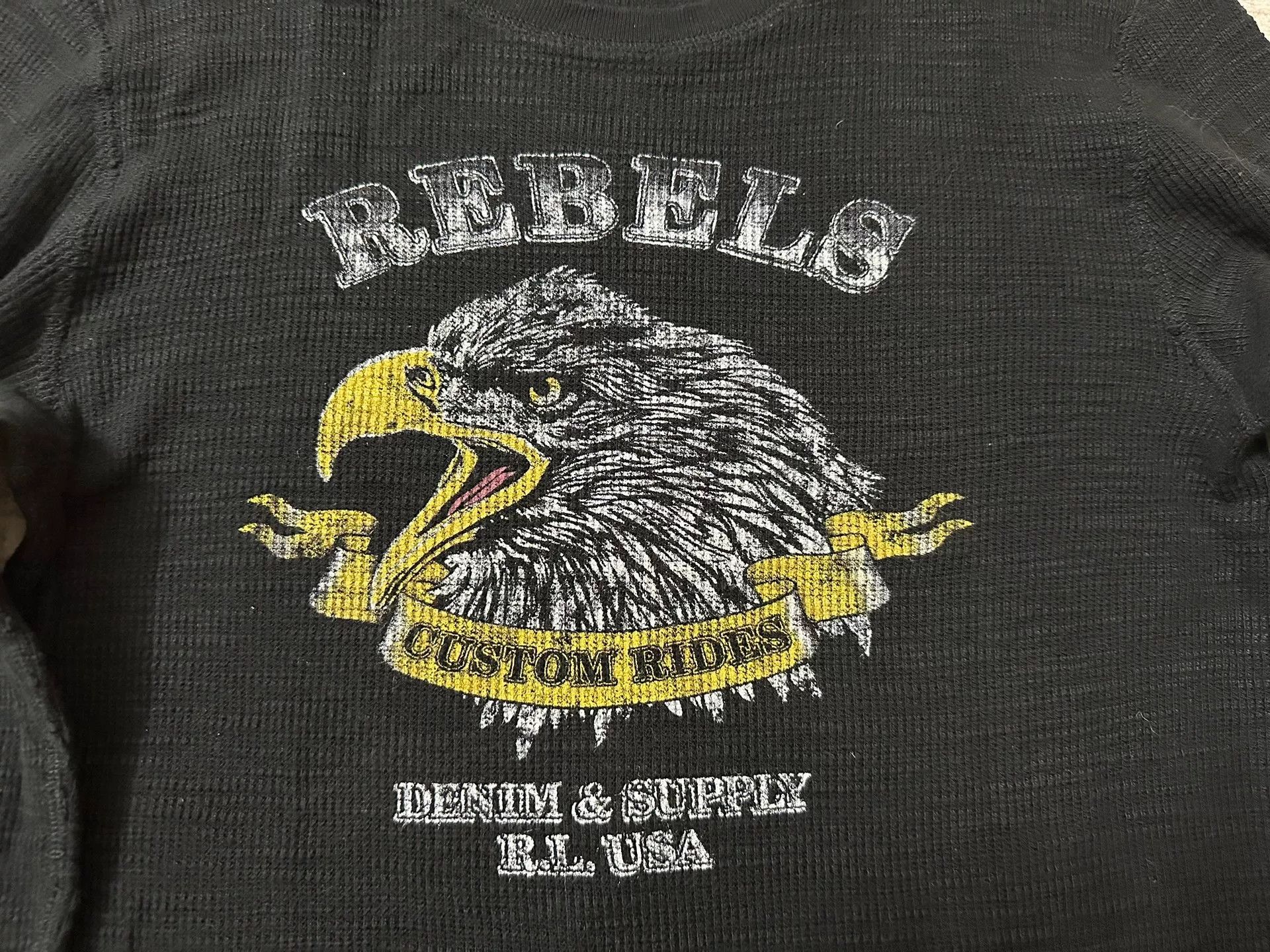 Denim & Supply Ralph Lauren Ralph Lauren Denim Supply Eagle Print Waffle Sweatshirt Size US XS / EU 42 / 0 - 3 Thumbnail