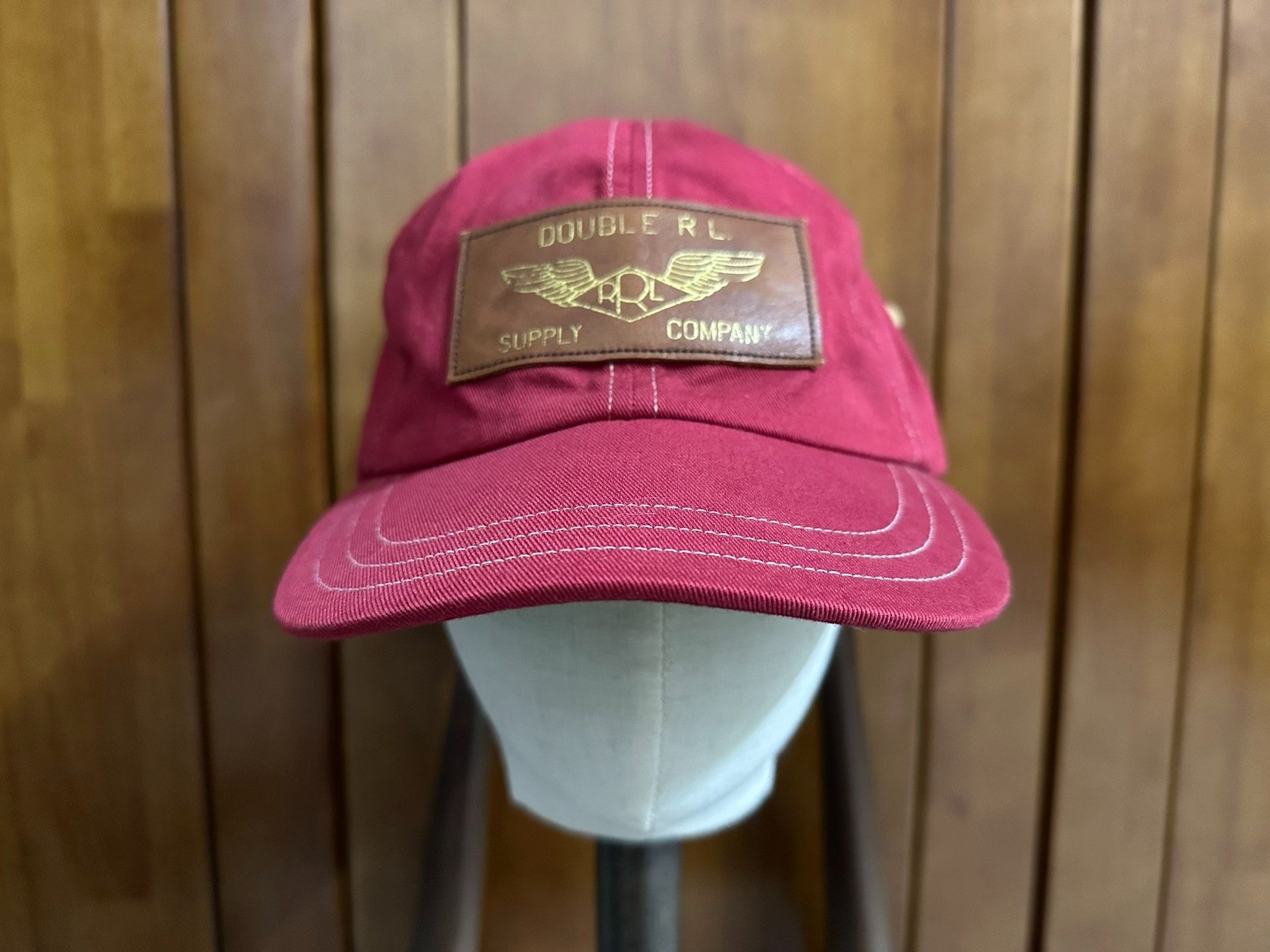 RRL Ralph Lauren RRL Wing Leather Patch Embroidered Baseball Cap Size ONE SIZE - 7 Thumbnail