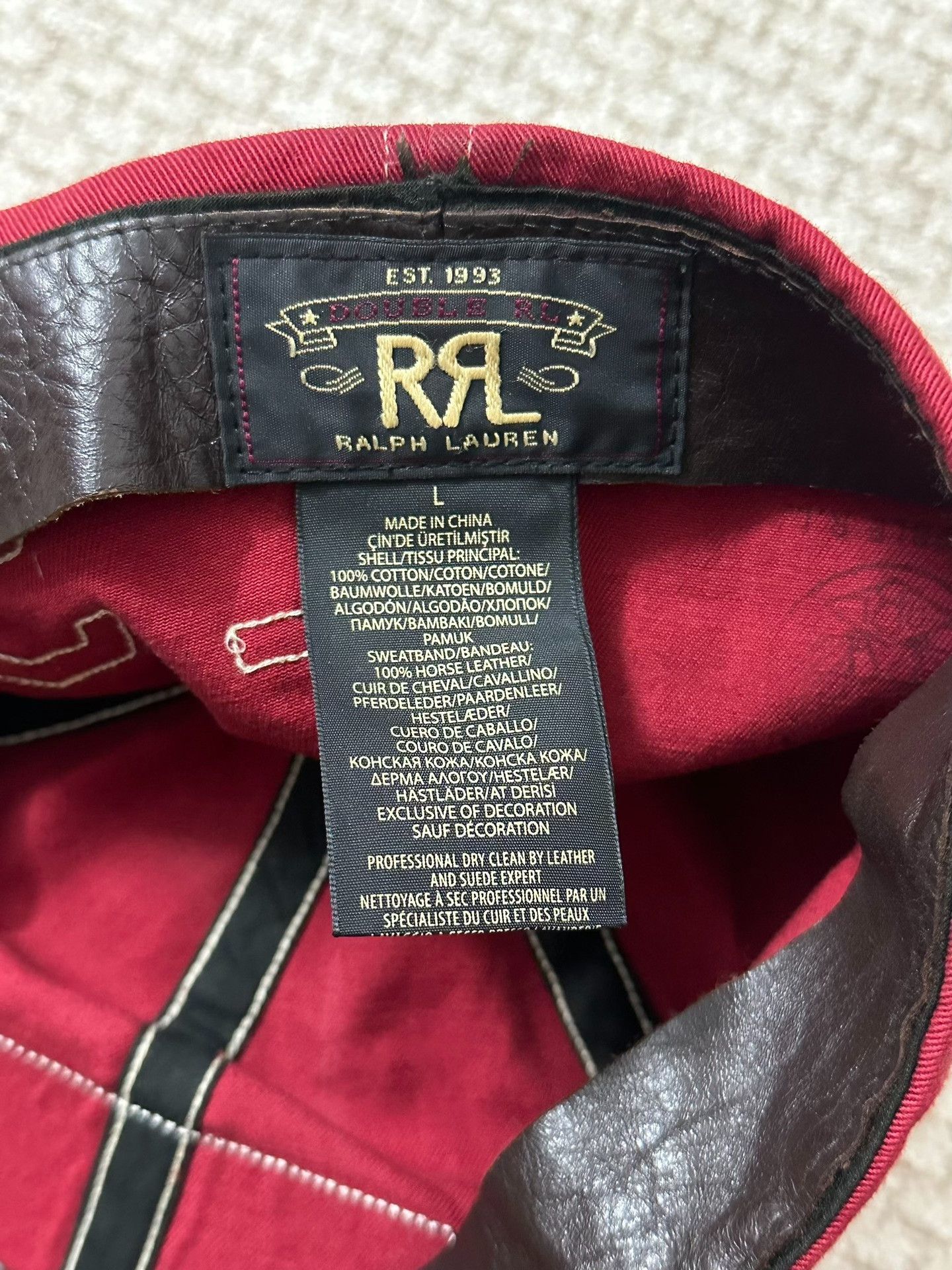 RRL Ralph Lauren RRL Wing Leather Patch Embroidered Baseball Cap Size ONE SIZE - 5 Thumbnail