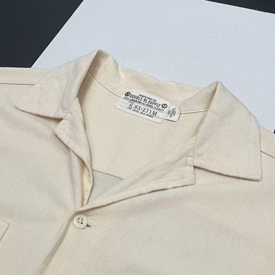 RRL Ralph Lauren RRL Vintage Cuban Collar Herringbone Short Sleeve Shirt S Size US S / EU 44-46 / 1 - 3 Thumbnail