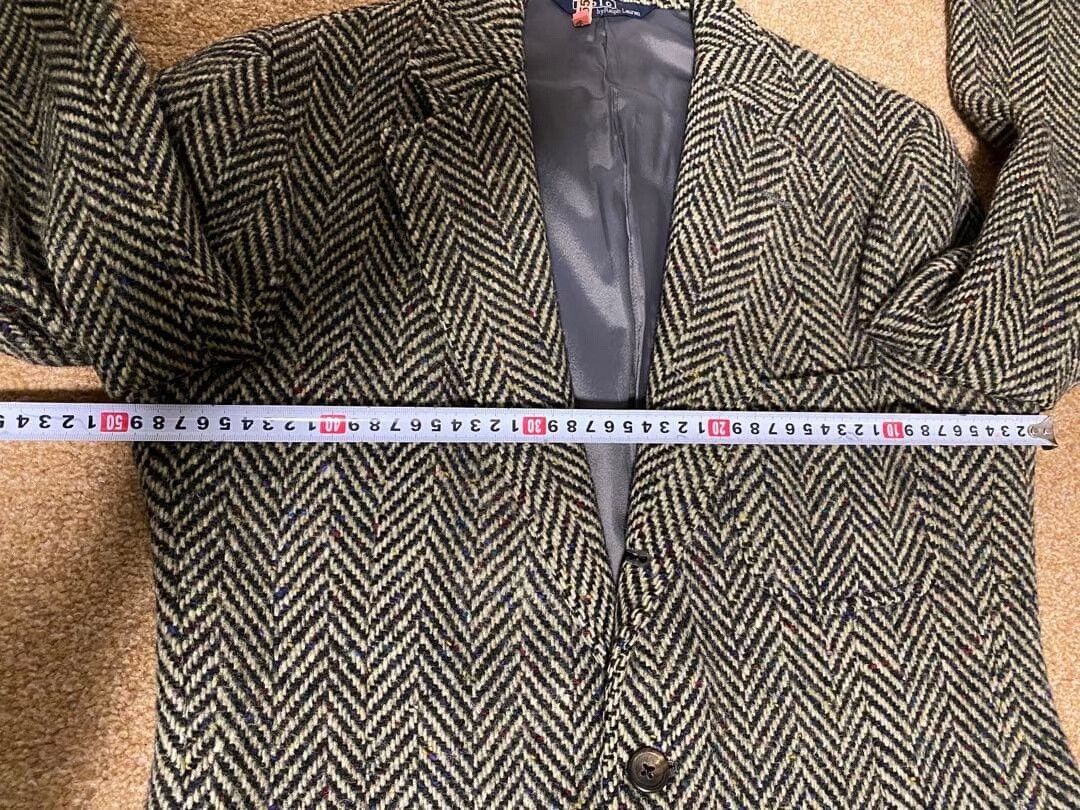 Ralph Lauren Blue Label RL Vintage Herringbone Tweed Blazer Size US M / EU 48-50 / 2 - 7 Thumbnail