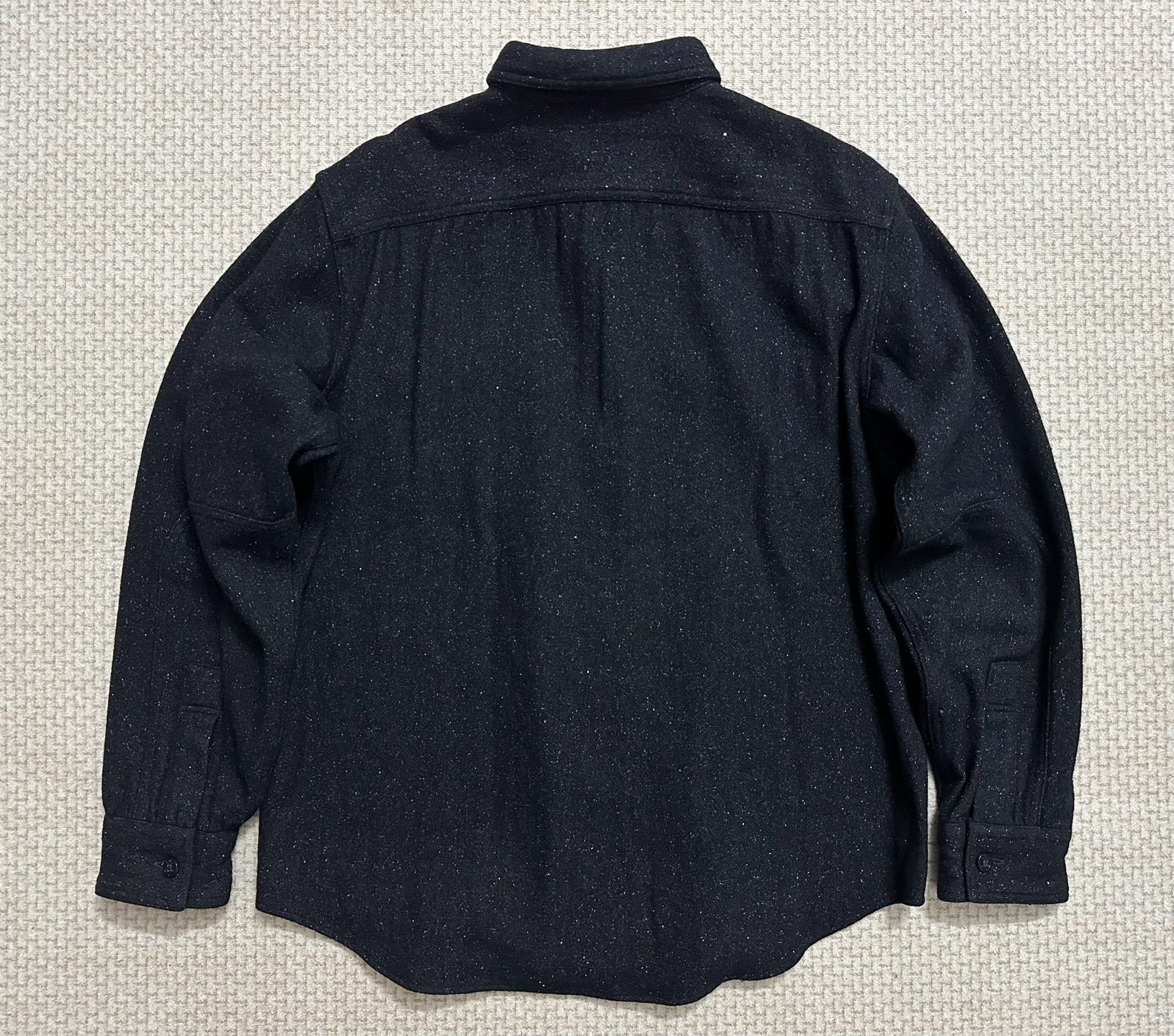 RRL Ralph Lauren RRL Vintage Wool Blend Navy Anchor Shirt Size US L / EU 52-54 / 3 - 2 Thumbnail