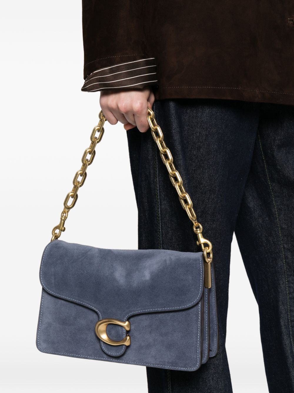 Coach TABBY SUEDE LEATHER SHOULDER BAG Size ONE SIZE - 4 Thumbnail