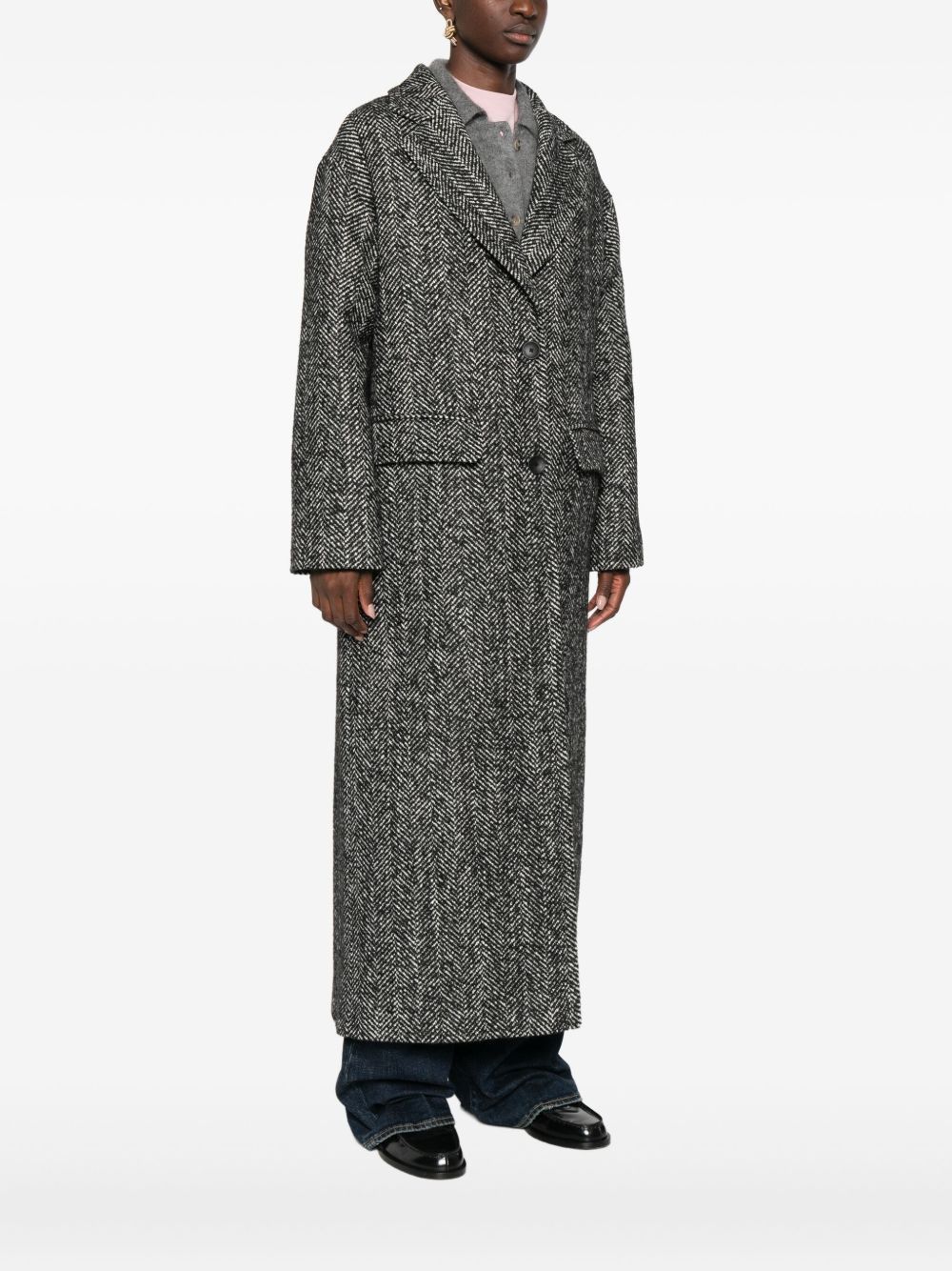 Tagliatore WOOL BLEND SINGLE-BREASTED COAT Size XS / US 0-2 / IT 36-38 - 3 Thumbnail