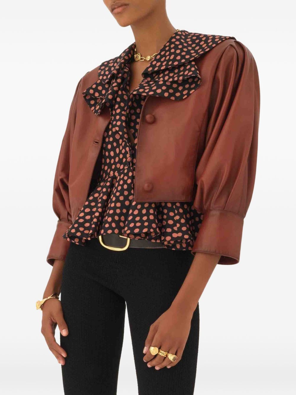 Chloe LEATHER JACKET Size XS / US 0-2 / IT 36-38 - 3 Thumbnail