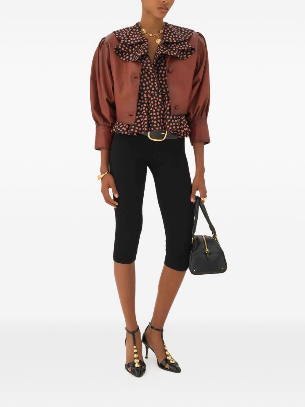 Chloe LEATHER JACKET Size XS / US 0-2 / IT 36-38 - 4 Thumbnail