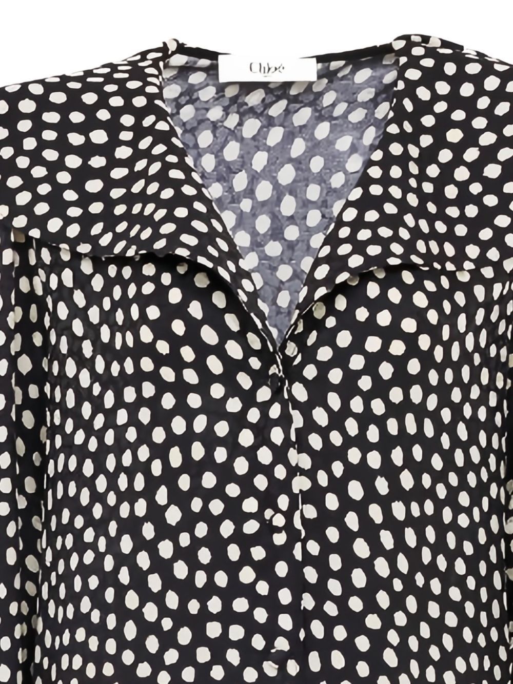 Chloe DOTTED SILK DRESS Size XS / US 0-2 / IT 36-38 - 2 Thumbnail