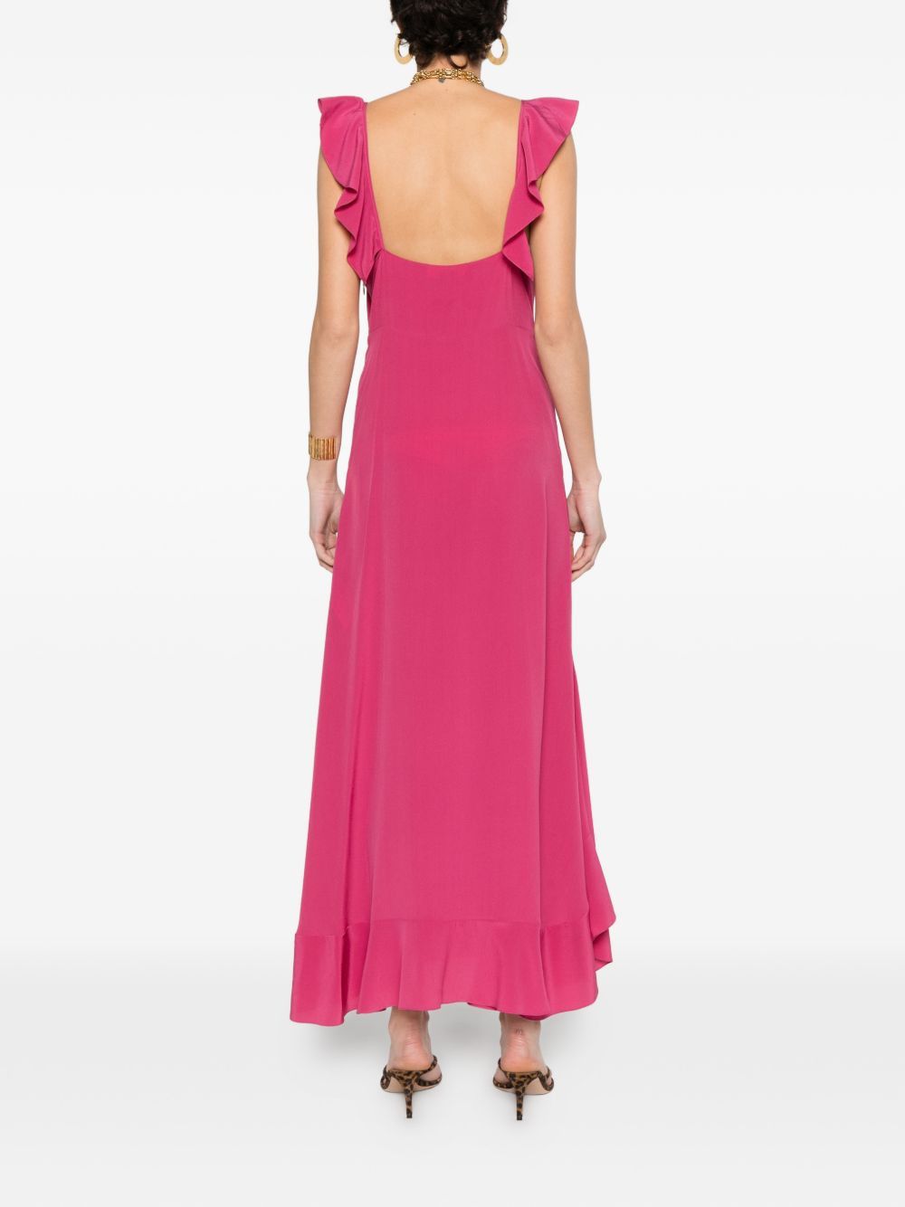 Chloe SILK LONG DRESS Size XS / US 0-2 / IT 36-38 - 3 Thumbnail