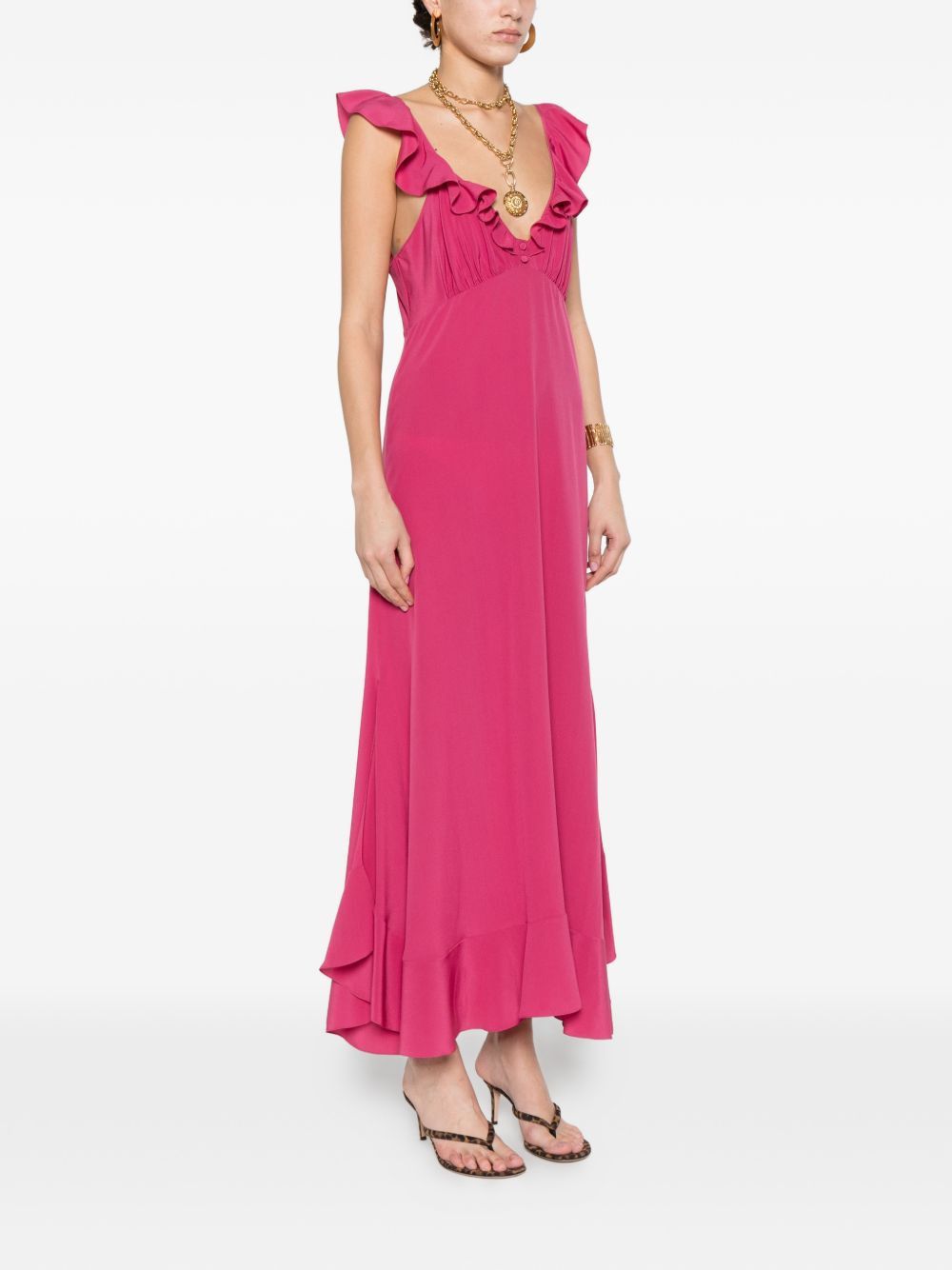 Chloe SILK LONG DRESS Size S / US 4 / IT 40 - 4 Thumbnail