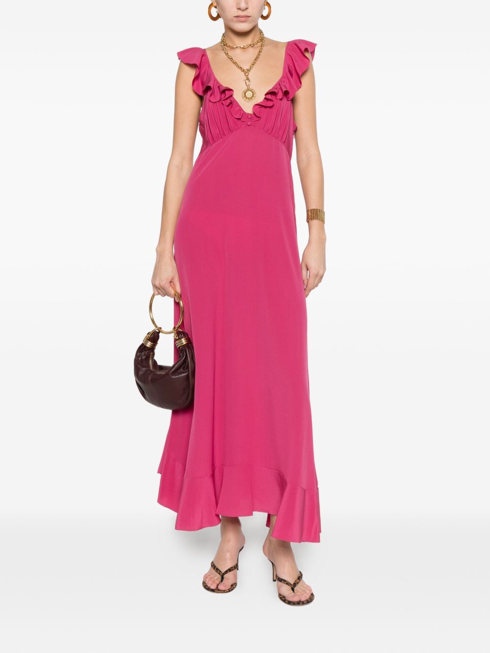 Chloe SILK LONG DRESS Size S / US 4 / IT 40 - 5 Thumbnail