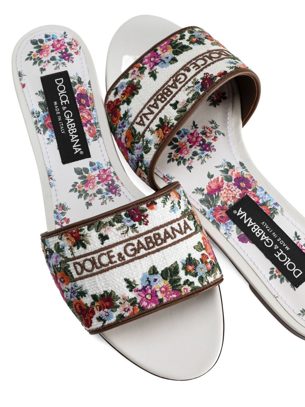 Dolce & Gabbana EMBROIDERED FLAT SANDALS Size US 10 / IT 40 - 2 Thumbnail