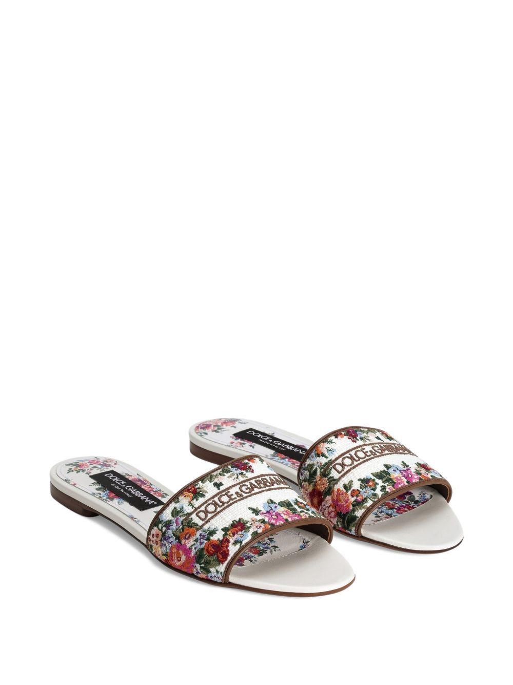 Dolce & Gabbana EMBROIDERED FLAT SANDALS Size US 10 / IT 40 - 3 Thumbnail