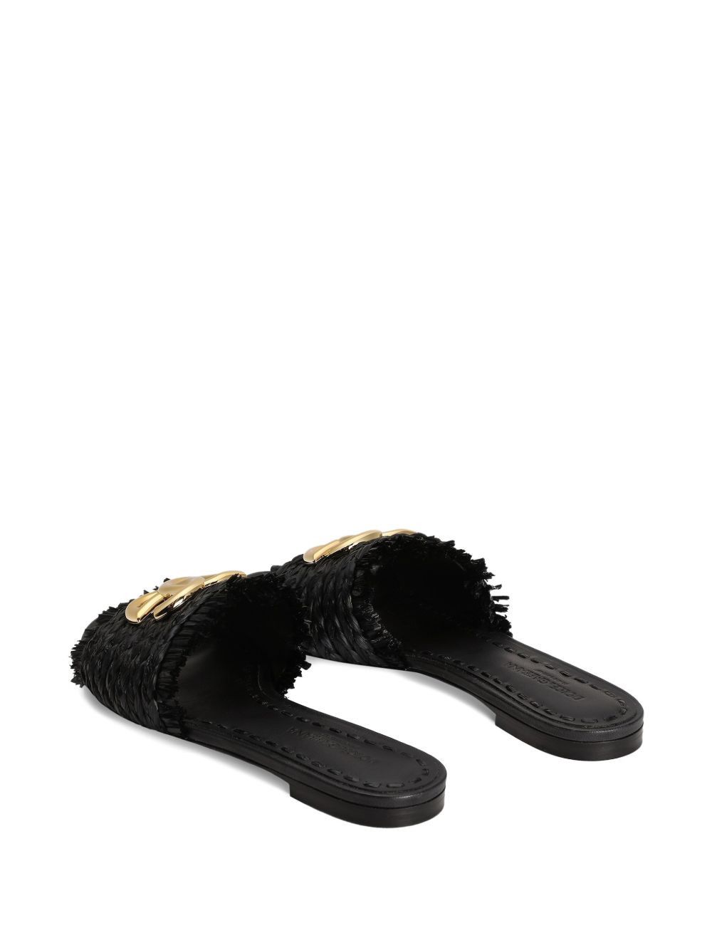 Dolce & Gabbana DG LOGO RAFIA FLAT SANDALS Size US 6 / IT 36 - 3 Thumbnail