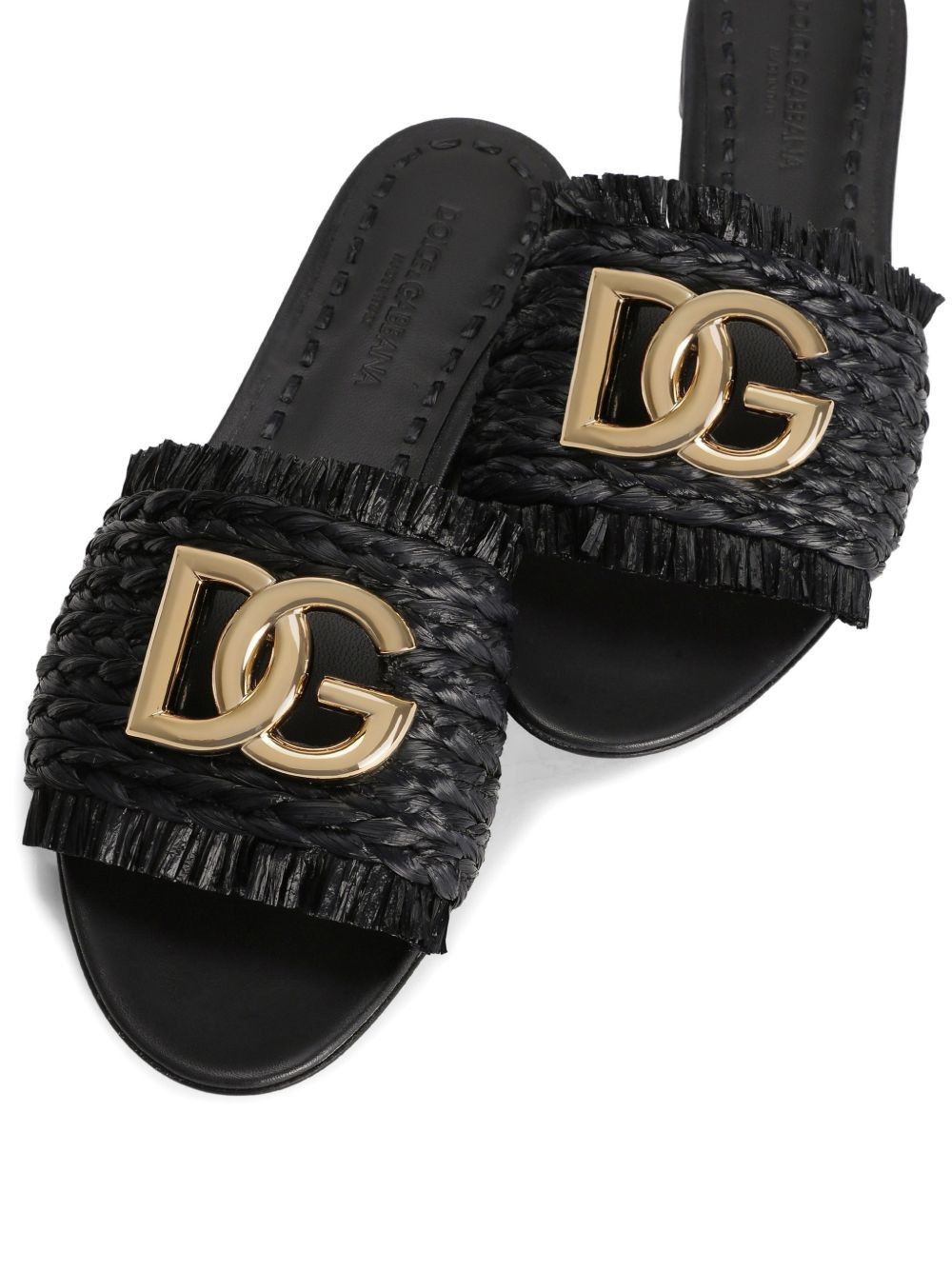 Dolce & Gabbana DG LOGO RAFIA FLAT SANDALS Size US 7.5 / IT 37.5 - 2 Thumbnail