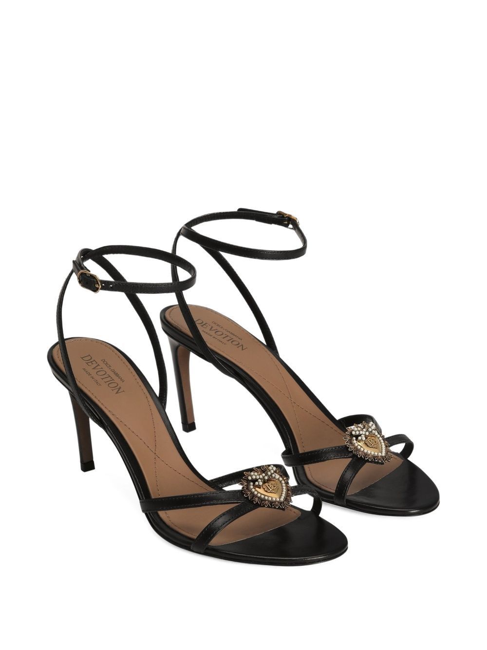 Dolce & Gabbana DEVOTION LEATHER SANDALS Size US 6 / IT 36 - 2 Thumbnail