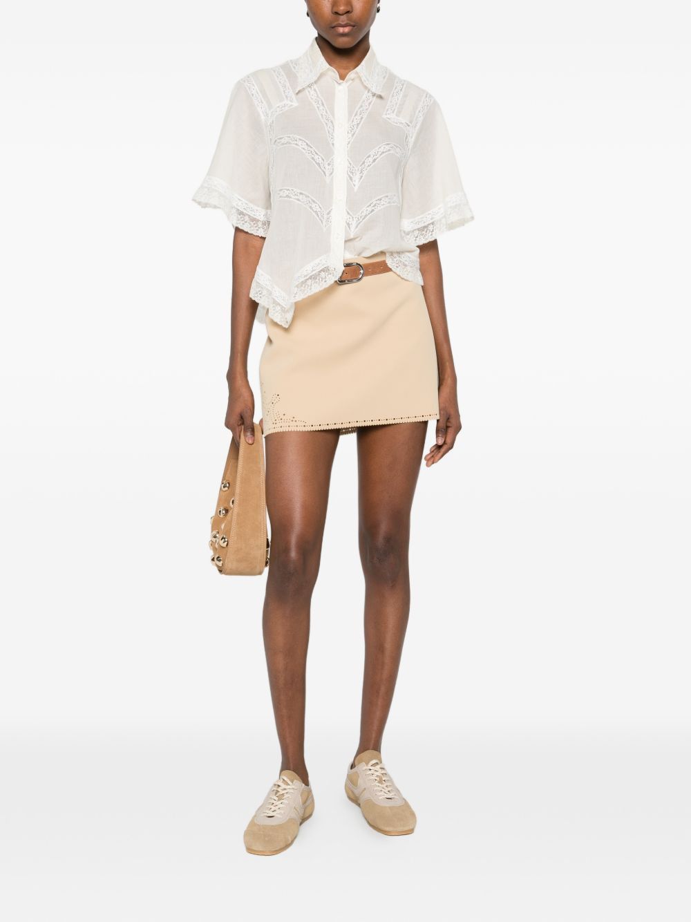 Ermanno Scervino EMBROIDERED COTTON SHIRT Size M / US 6-8 / IT 42-44 - 4 Thumbnail