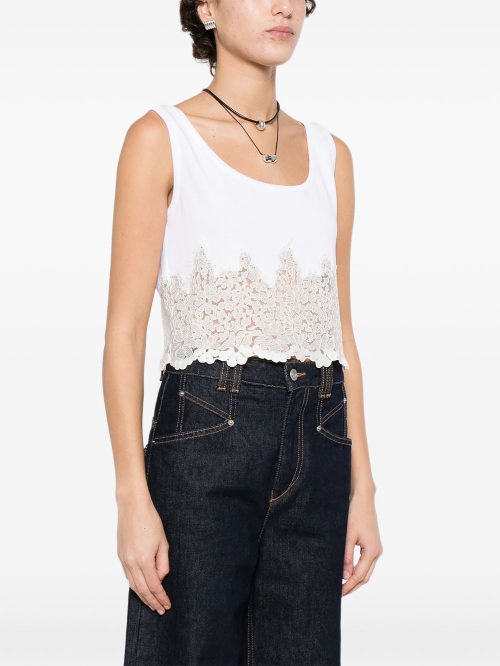 Ermanno Scervino KNITTED TANK TOP Size M / US 6-8 / IT 42-44 - 2 Thumbnail