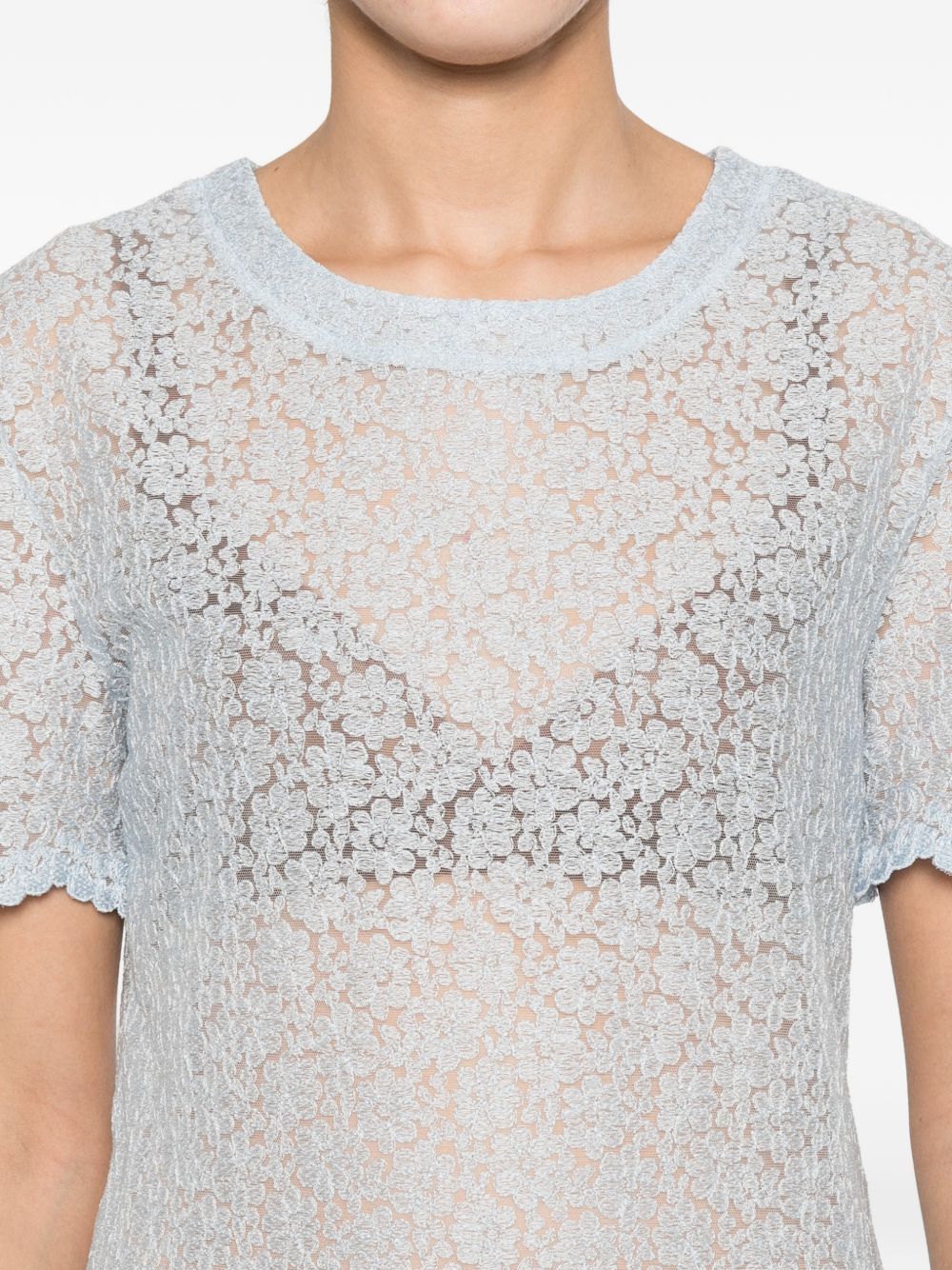 Ermanno Scervino EMBROIDERED T-SHIRT Size M / US 6-8 / IT 42-44 - 2 Thumbnail