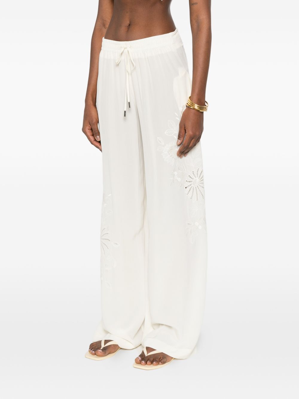 Ermanno Scervino SILK PAJAMA TROUSERS Size 27" / US 4 / IT 40 - 3 Thumbnail