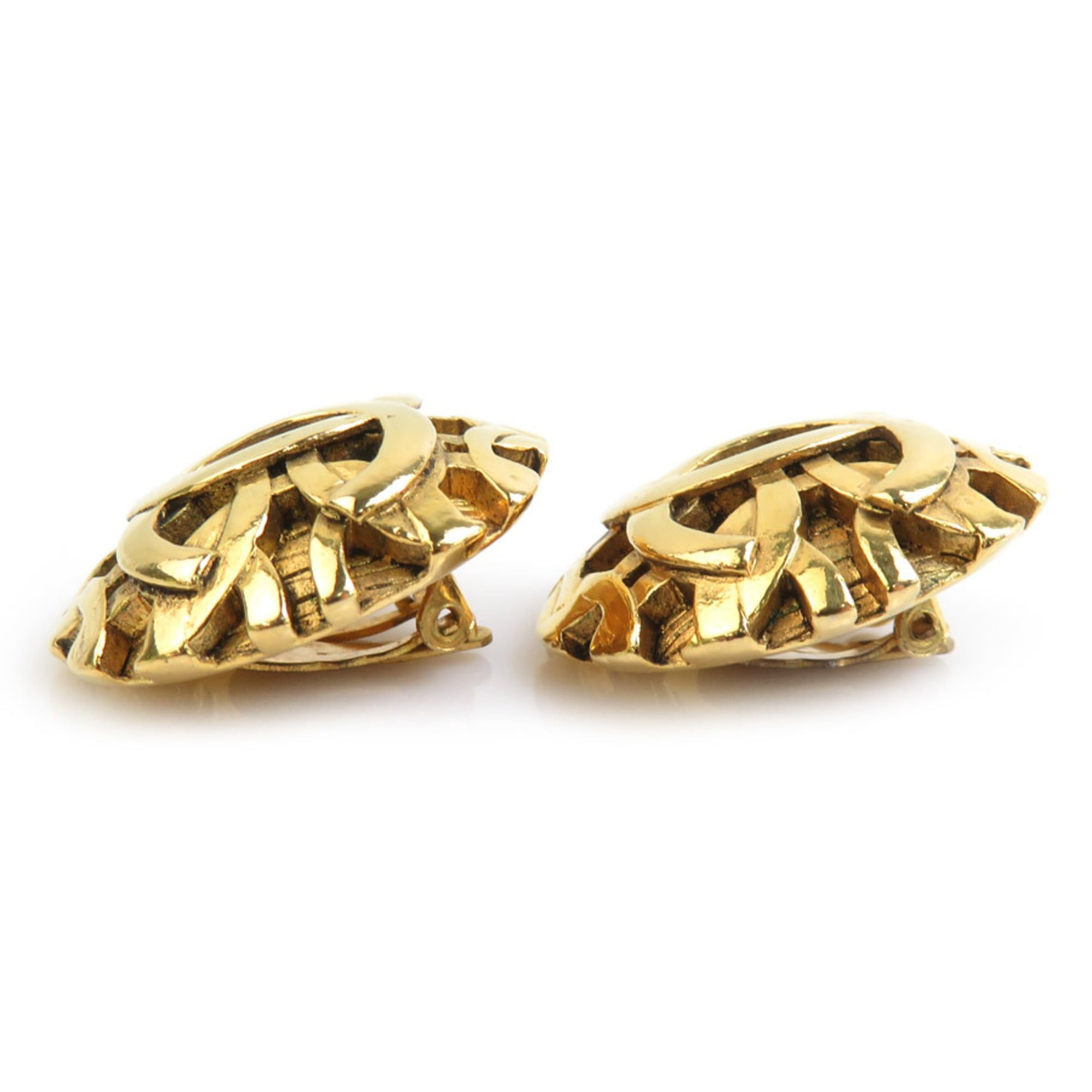 Chanel CHANEL Coco Mark Metal Gold Earrings for Women, Free Shipping e61595k Size ONE SIZE - 3 Thumbnail