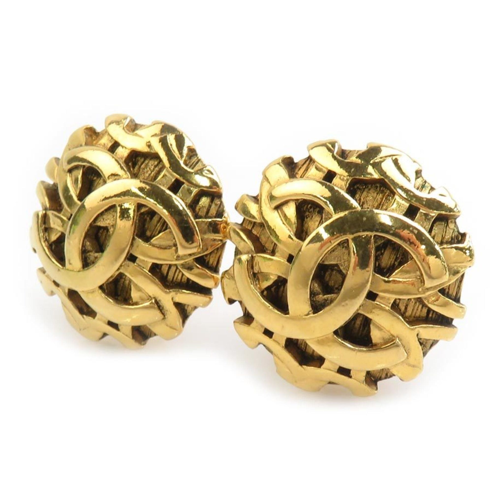 Chanel CHANEL Coco Mark Metal Gold Earrings for Women, Free Shipping e61595k Size ONE SIZE - 2 Thumbnail