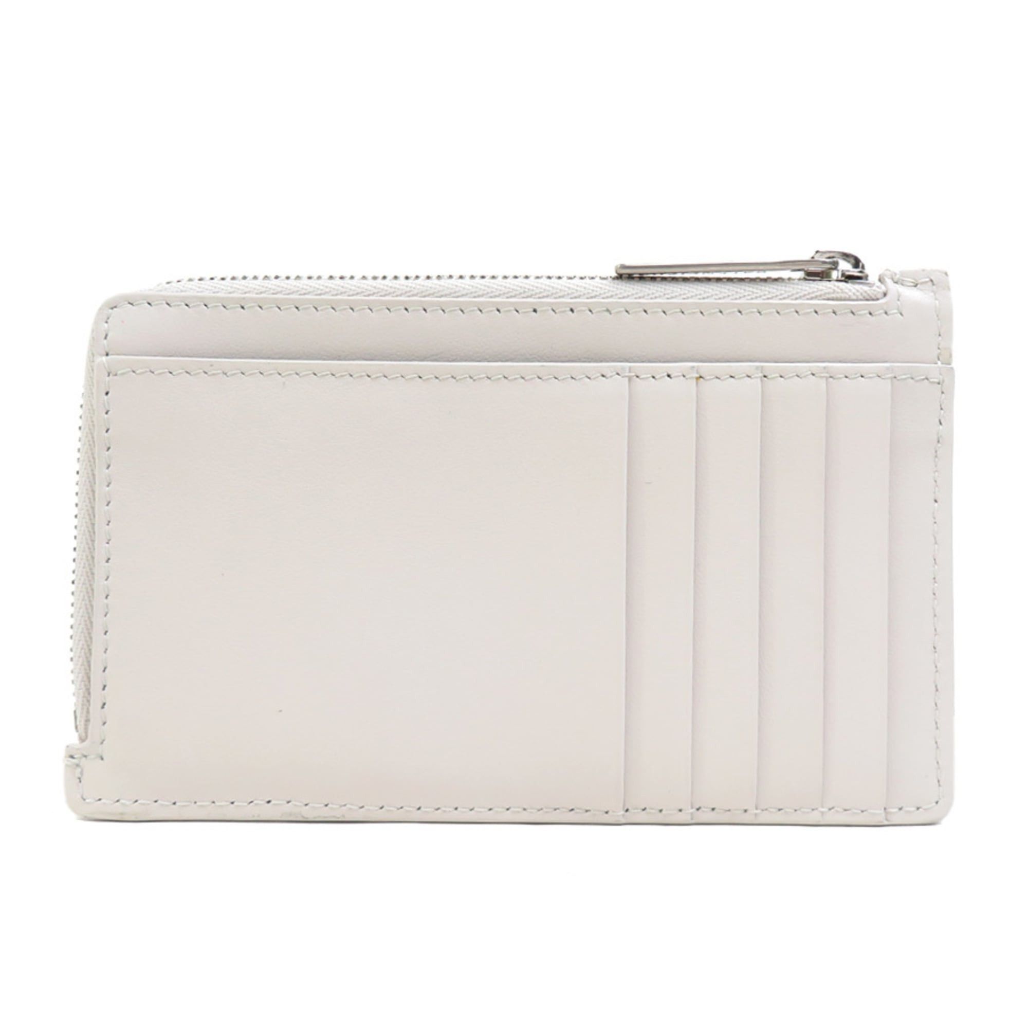Balenciaga Balenciaga Business Card Case, Leather, Ivory and Silver, Women's, Free Shipping, e61581 Size ONE SIZE - 3 Thumbnail