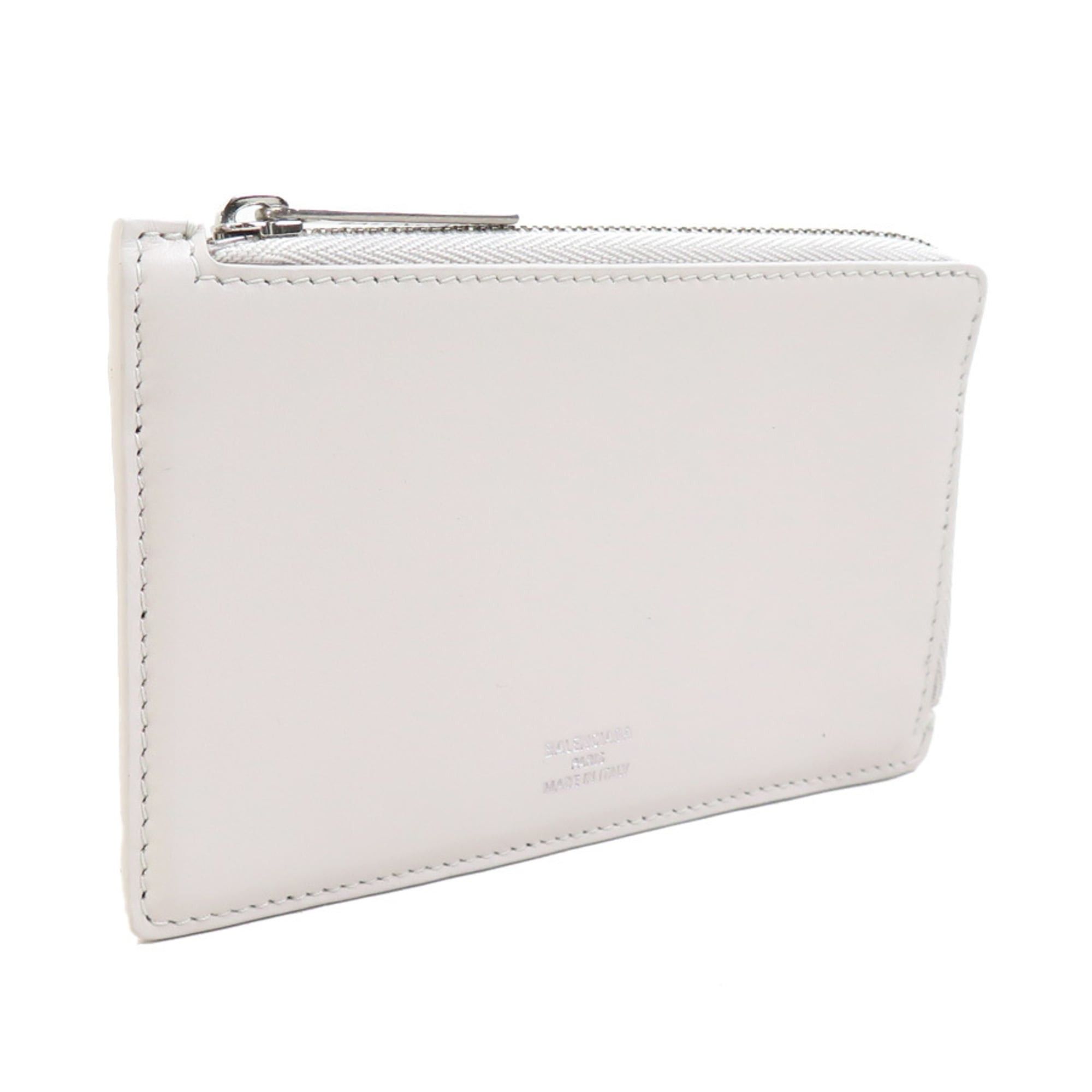 Balenciaga Balenciaga Business Card Case, Leather, Ivory and Silver, Women's, Free Shipping, e61581 Size ONE SIZE - 2 Thumbnail