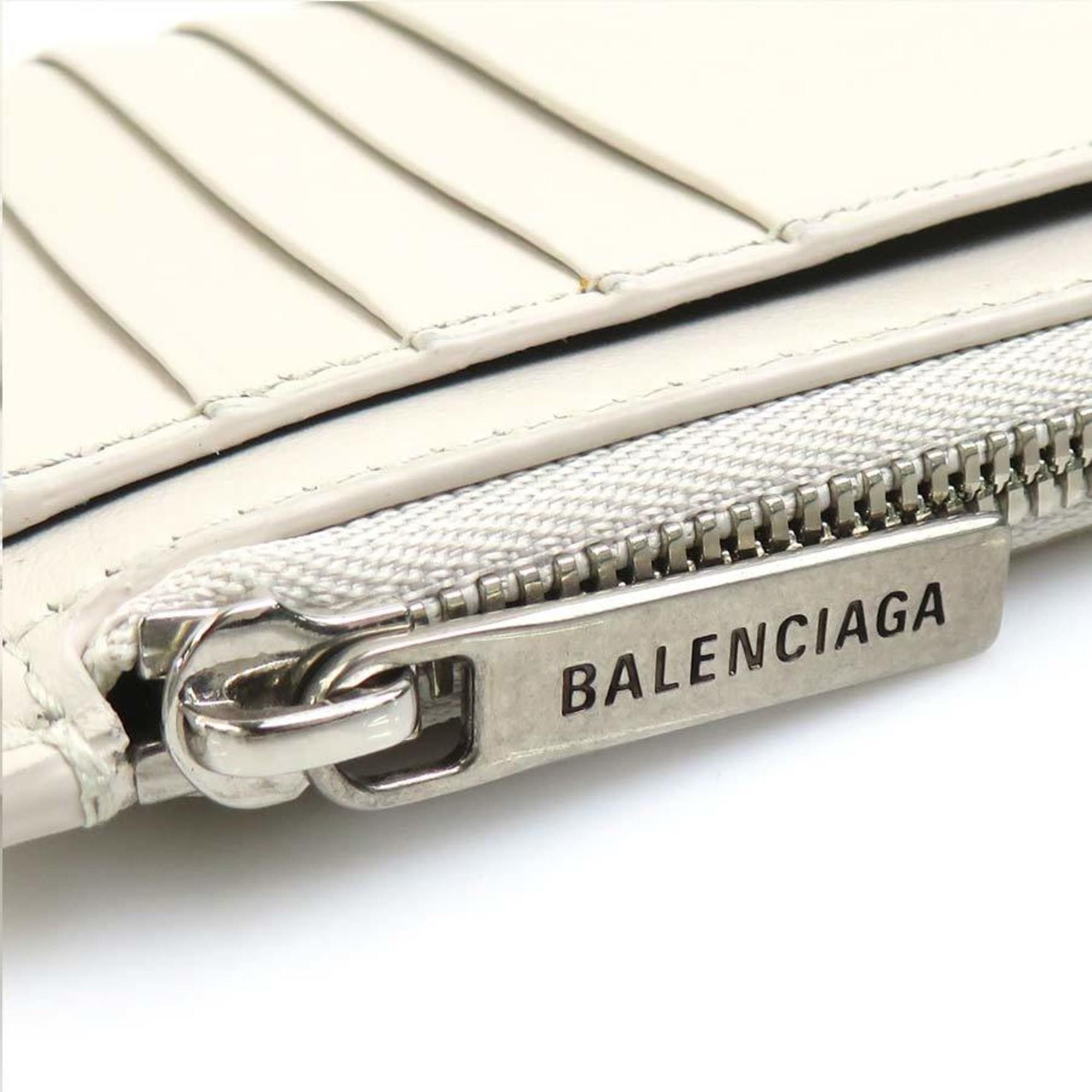 Balenciaga Balenciaga Business Card Case, Leather, Ivory and Silver, Women's, Free Shipping, e61581 Size ONE SIZE - 10 Thumbnail